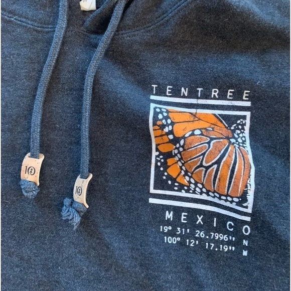 TENTREE Monarch Butterfly Oversized Hoodie, Size M - Picture 2 of 2